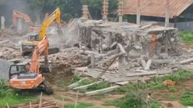YSRCP office demolished
