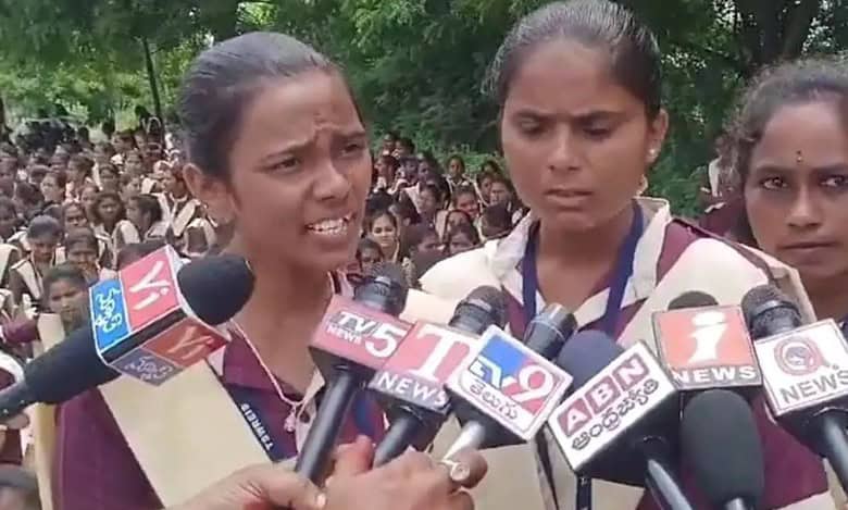 The students of social welfare degree college hostel in Balemla, Suryapet district seized the beer bottles and the rooms used by the principal and staff to get intoxicated.