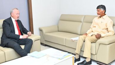 Belgian Ambassador Didier Vanderhasselt with AP CM Naidu