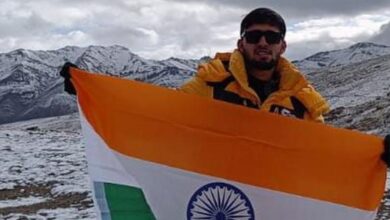 Telangana's Bhukya Yashwant climbs Mount Kang Yatze-2 in Ladakh