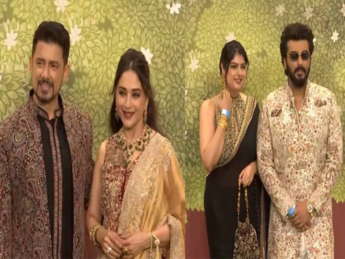 Anant-Radhika 'Shubh Aashirwad' ceremony: Madhuri Dixit, Arjun Kapoor arrive in style