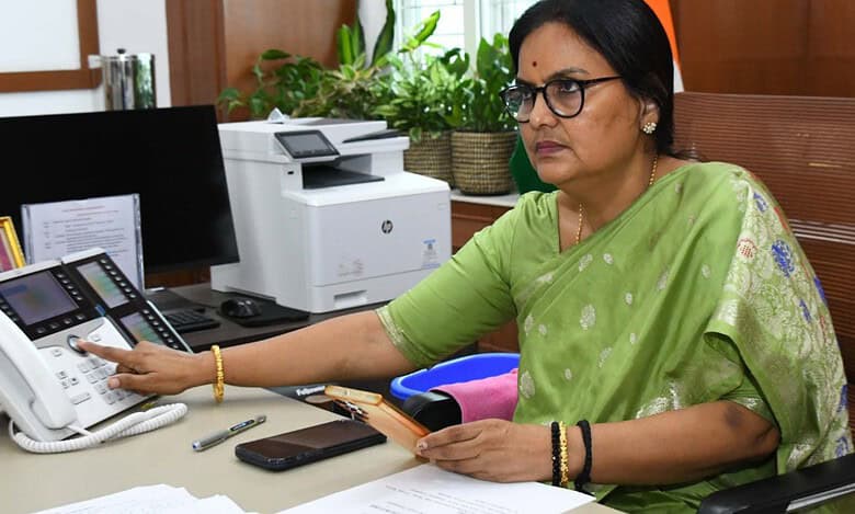Chief secretary Santhi Kumari asks the officials to contact her at any hour in case of an emergency during rains/floods.