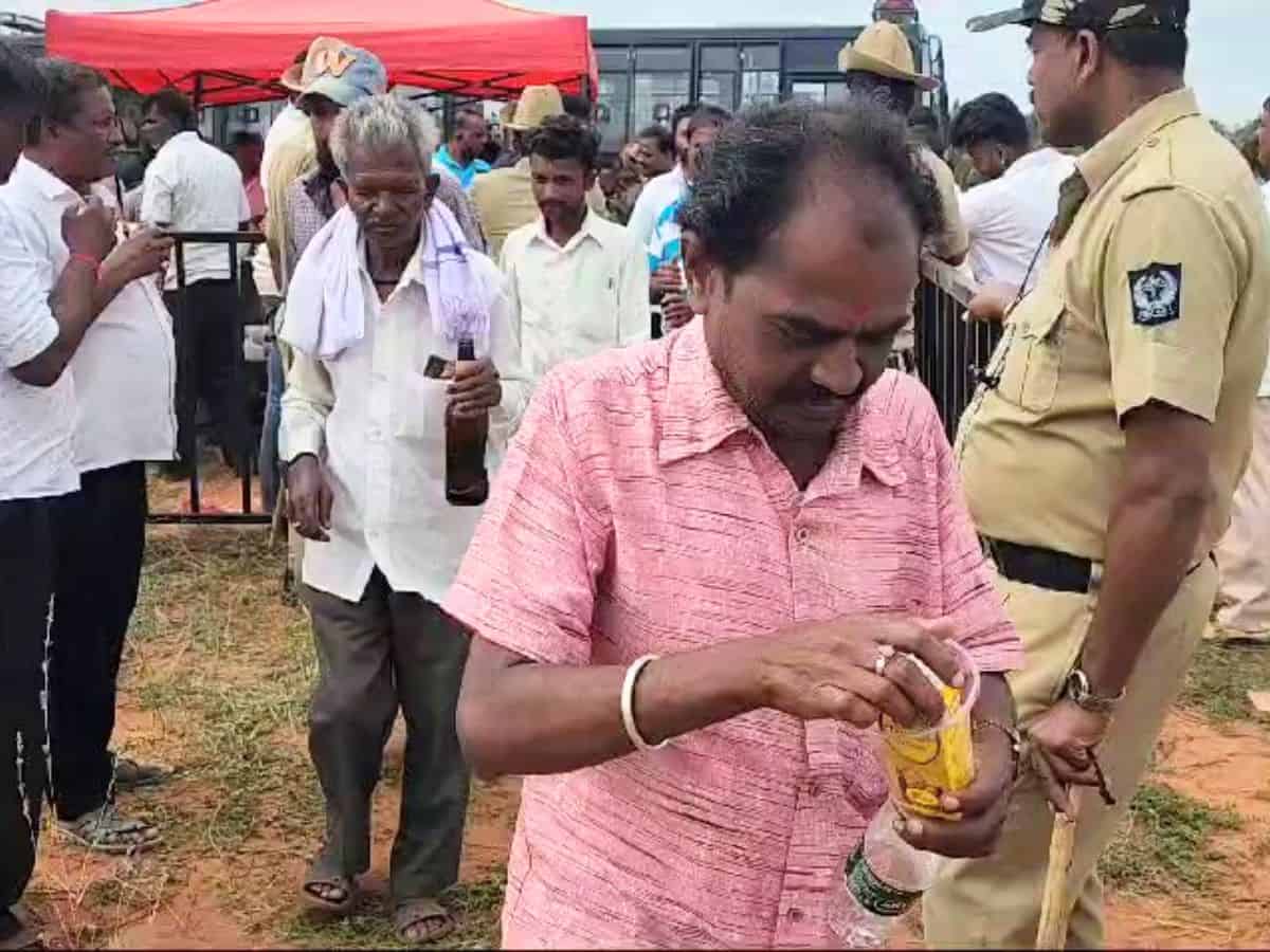 Alcohol distributed at party for Karnataka BJP MP's poll victory