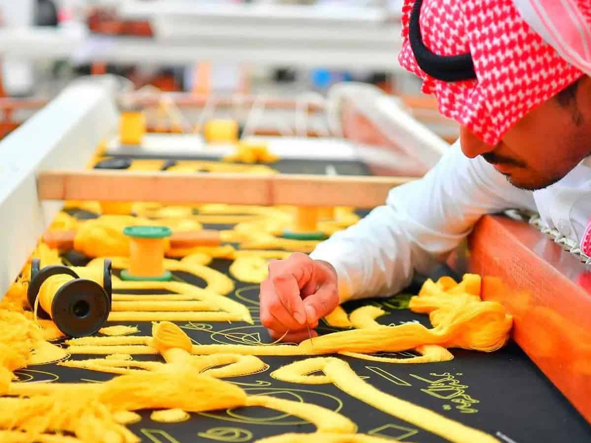 With skilled Saudi hands: Kiswah of Kaaba crafted from silk, gold, silver threads