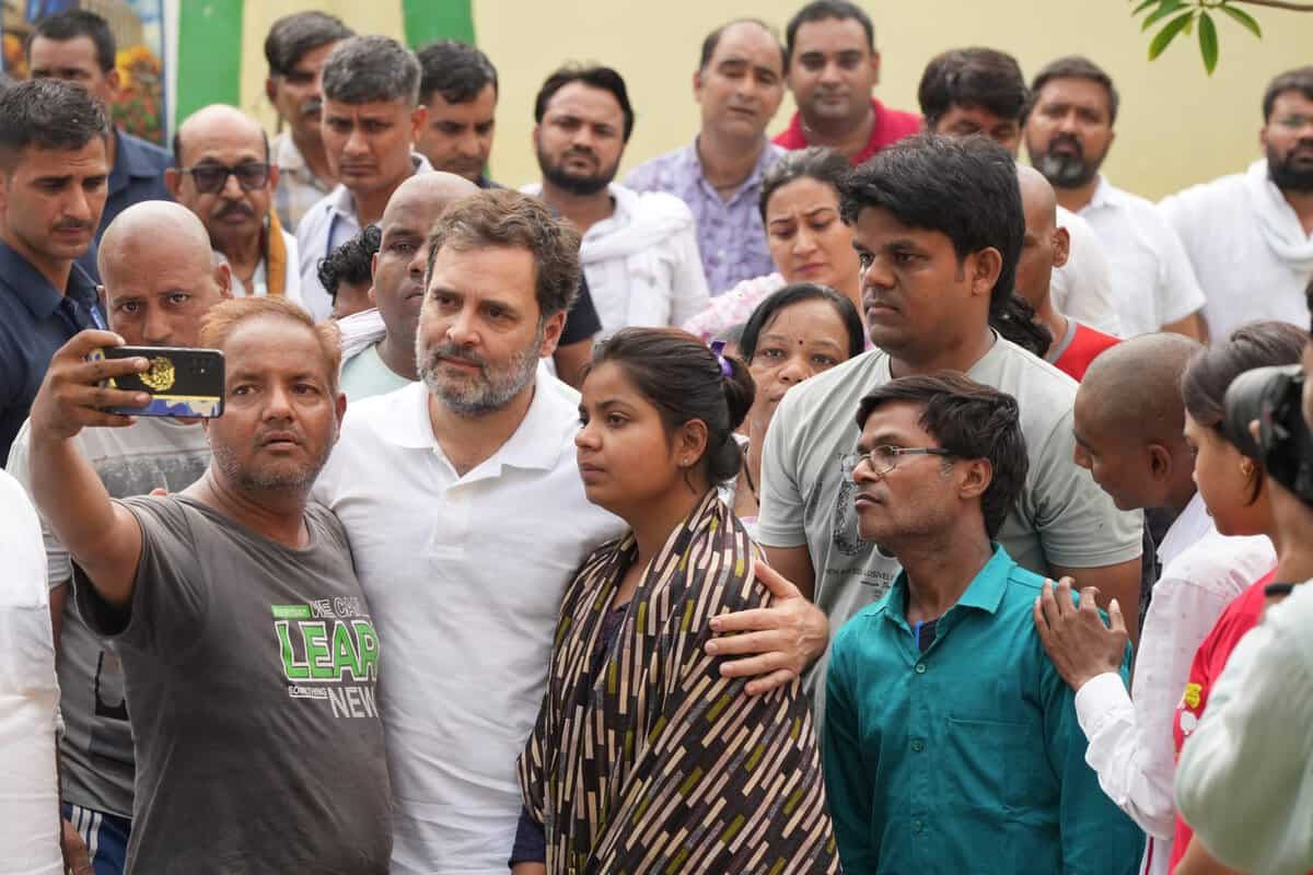 In pics: Rahul Gandhi meets Hathras stampede victims' families