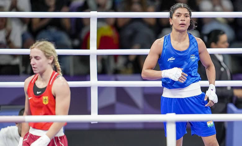 Olympics: Nikhat Zareen receives warm welcome on return to Hyderabad from Paris