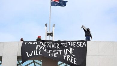 Pro-Palestine activists climb roof of Australia's Parliament House