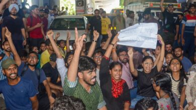 Protest after 3 students