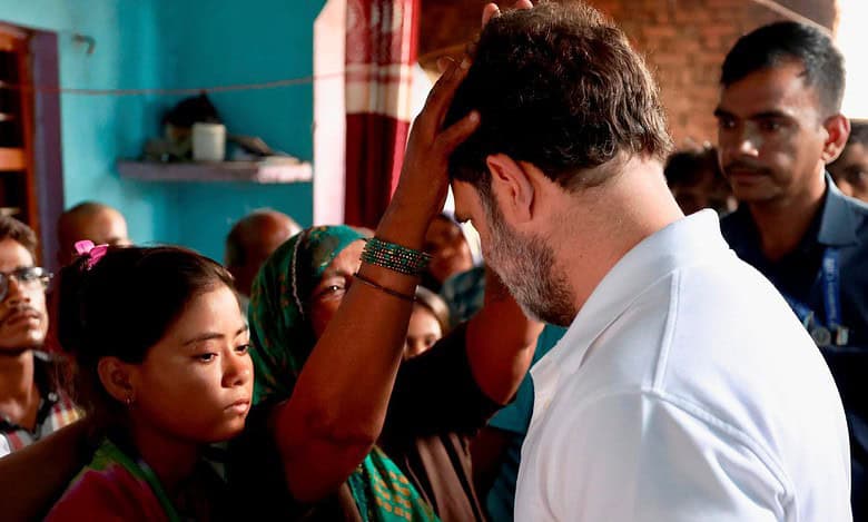 Rahul meets Hathras stampede victims' families