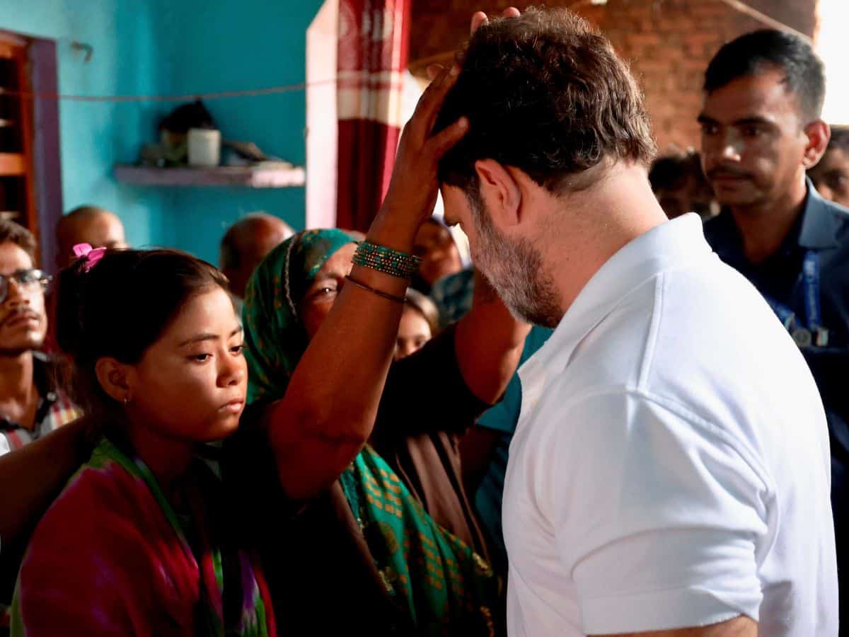 Rahul meets Hathras stampede victims' families