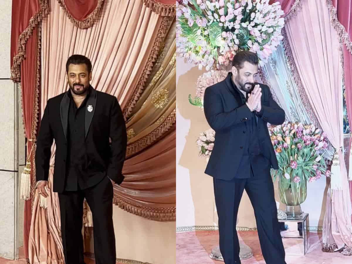 Salman Khan makes dashing appearance at Anant Ambani, Radhika Merchant's sangeet ceremony