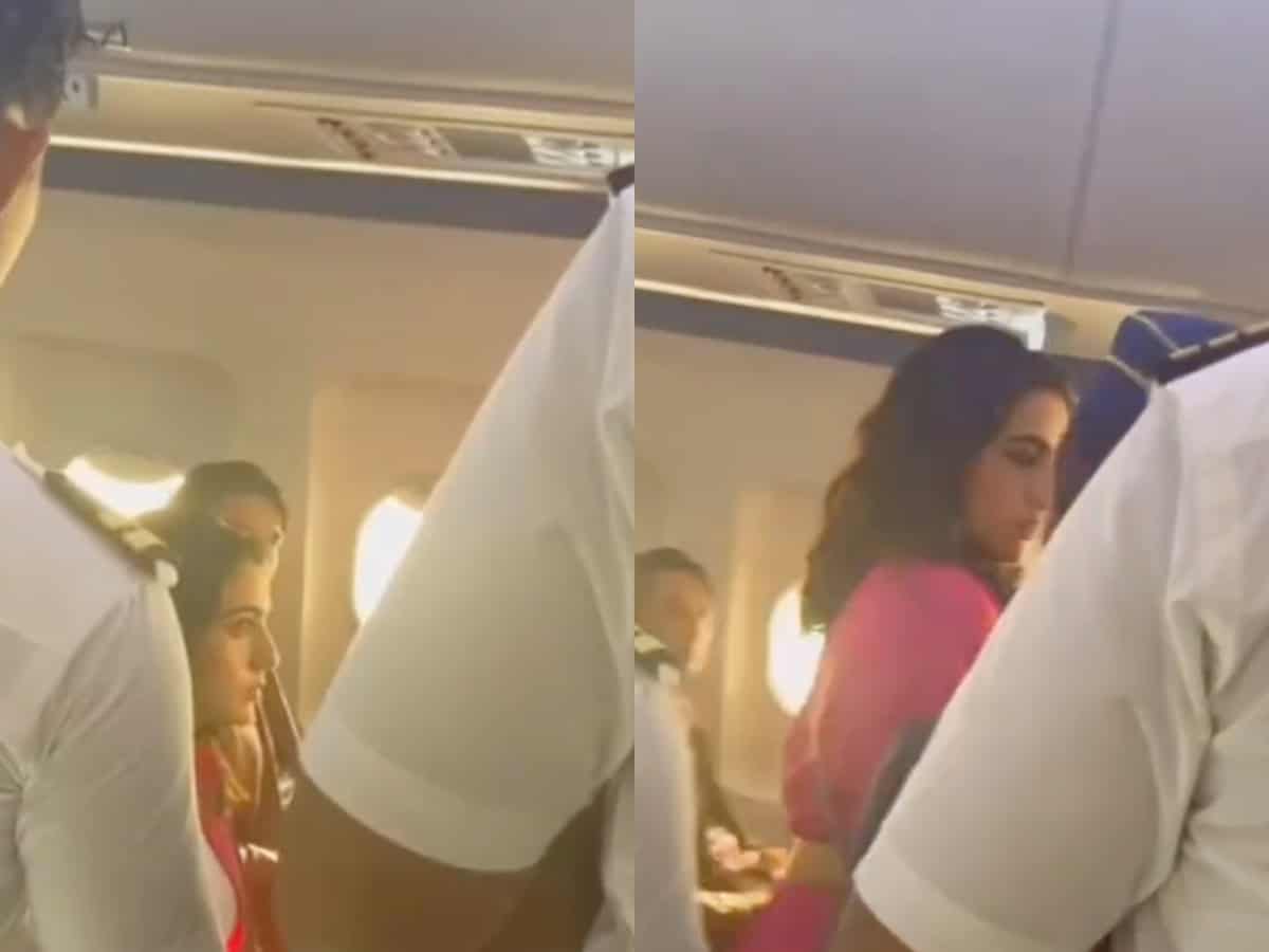Air hostess spills juice on Sara Ali Khan, video goes viral