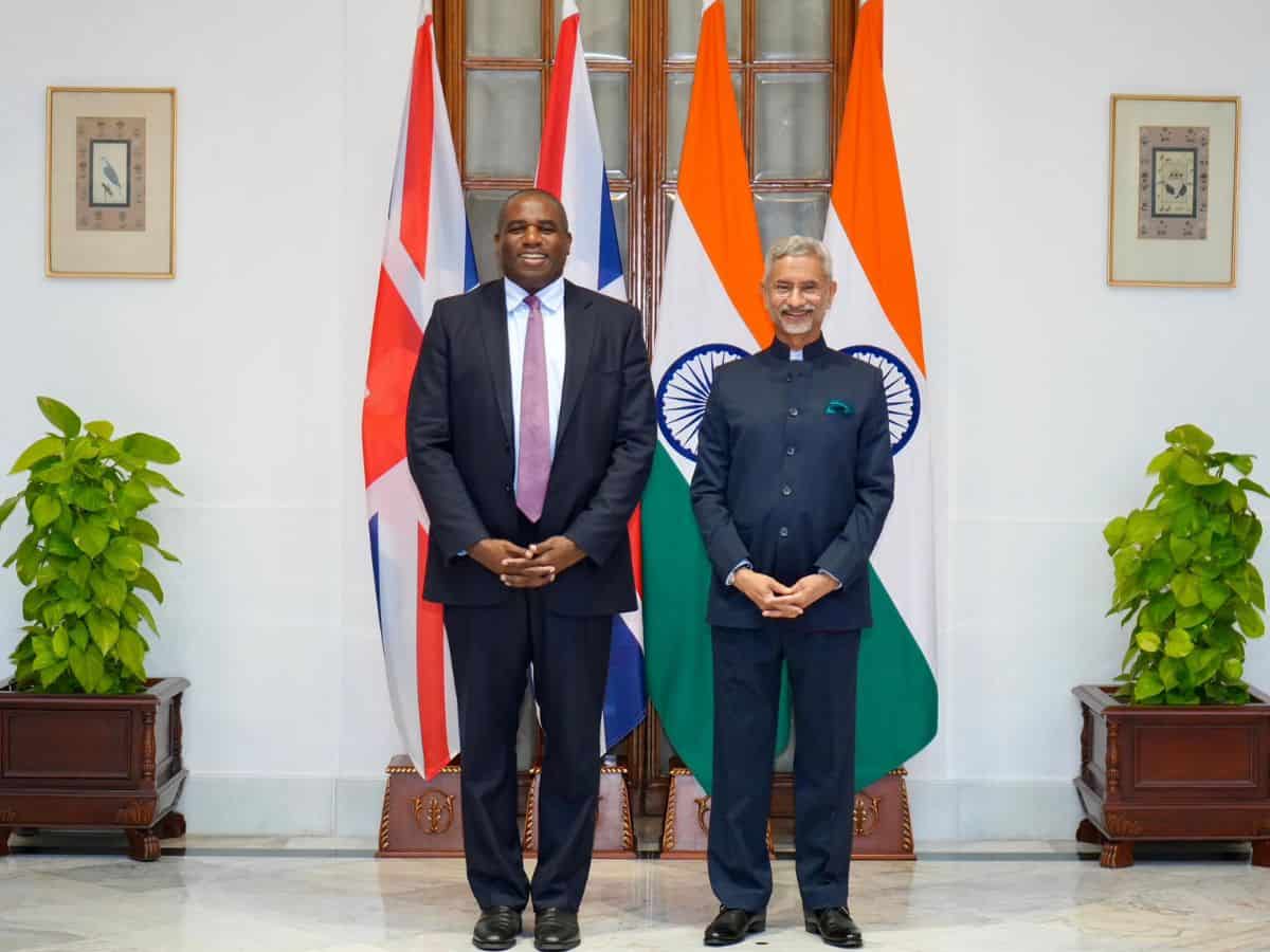 UK Foreign Secretary David and EAM Jaishankar