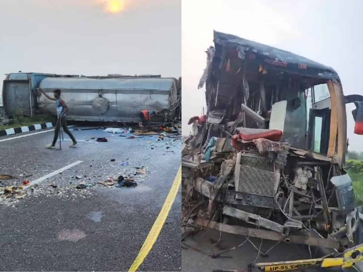 18 killed, 19 hurt as bus collides with tanker in UP's Unnao