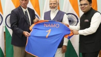 BCCI gifts special 'NAMO' India jersey to PM Modi