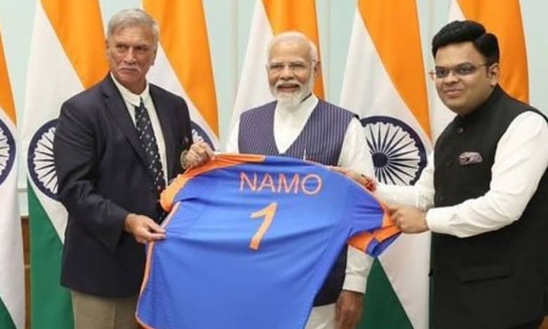 BCCI gifts special 'NAMO' India jersey to PM Modi