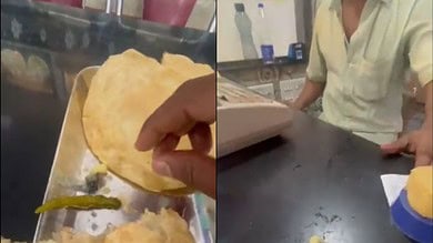 Hyderabad: Customer shocked after finding worm in Puri masala