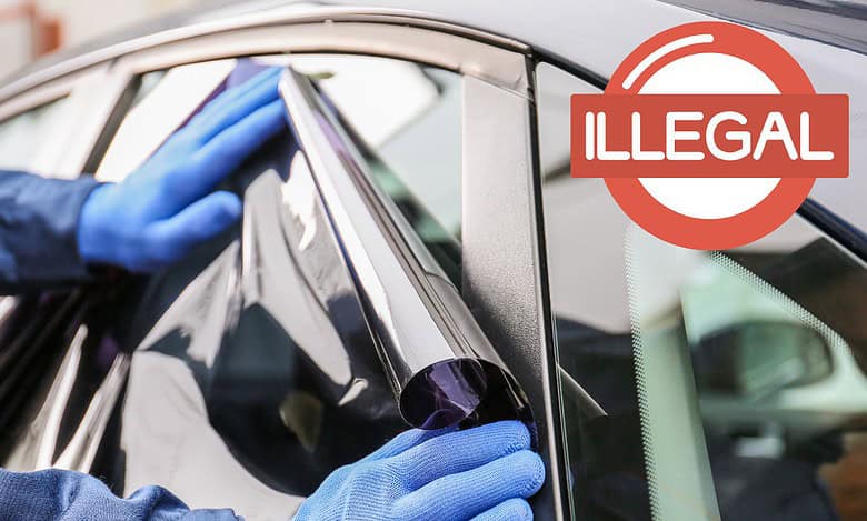 Cars with illegal tinted glasses on Hyderabad roads.