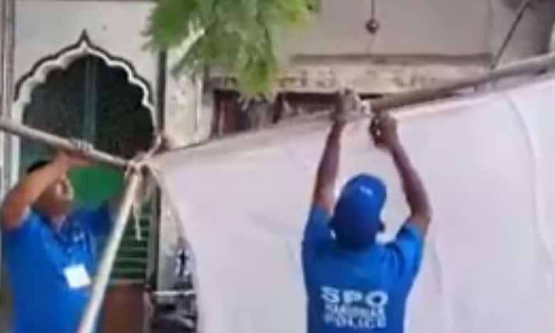 Mosques in Haridwar covered with white sheets, removed after outcry