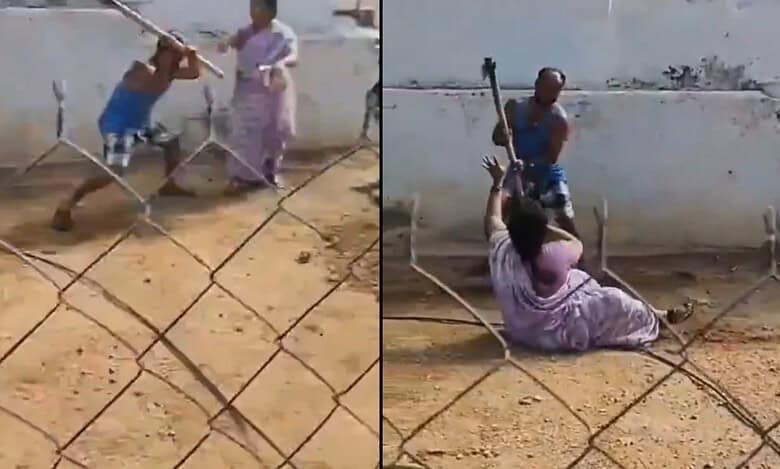 A man attacked his sister with an axe over a land dispute at Penakacherla village in Telangana