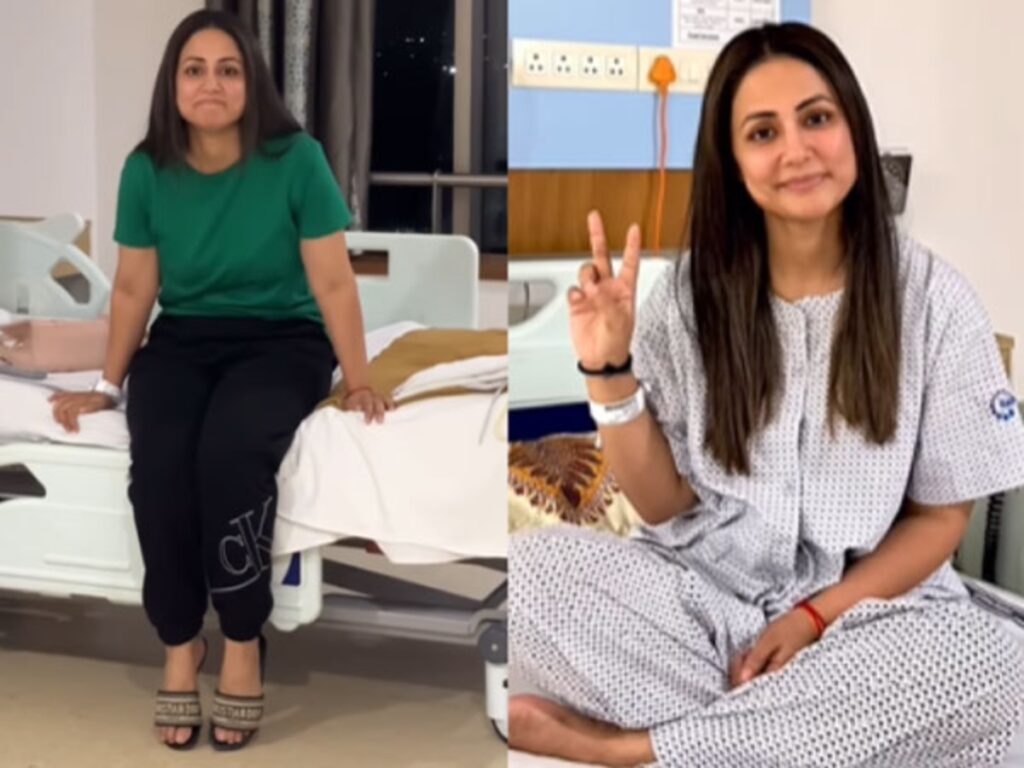 Watch: Hina Khan shares video from her first chemo session