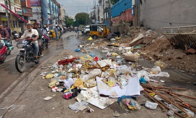 Garbage welcomes patients at Hyderabad govt Cancer hospital