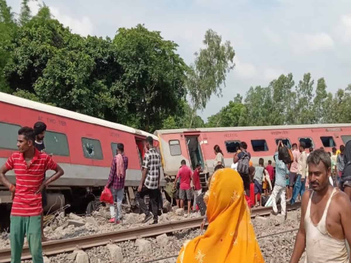 Four people were killed and 20 injured when at least four coaches of the Chandigarh-Dibrugarh Express derailed here on Thursday.