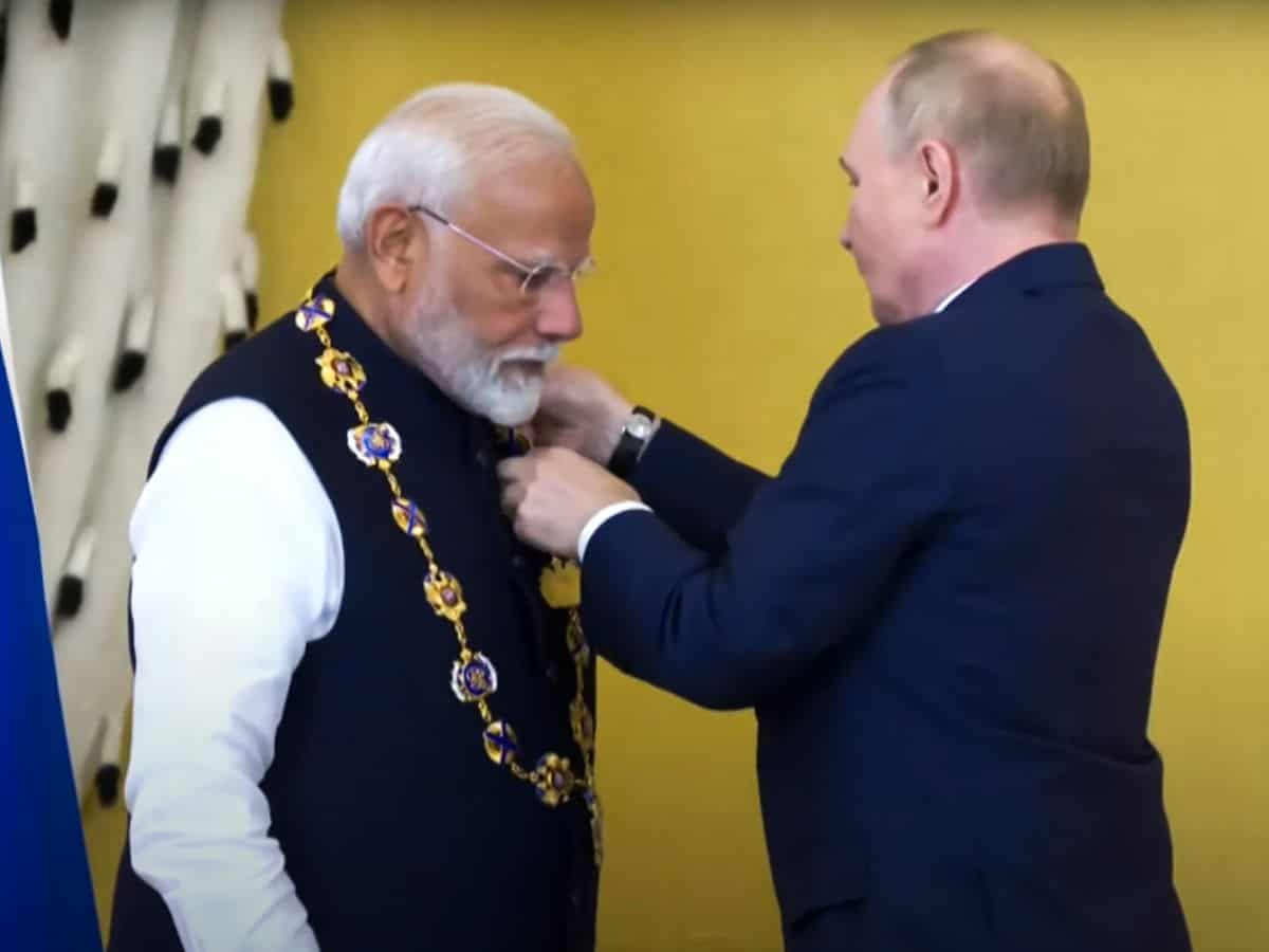 PM Modi receives Russia's highest civilian award