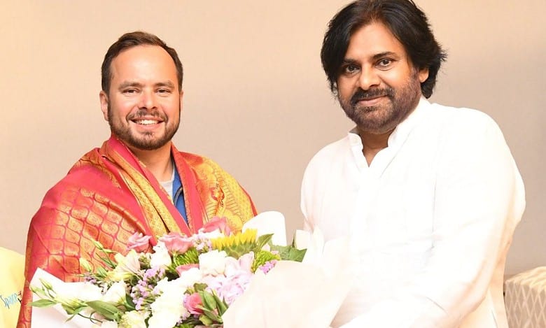AP DyCM Pawan Kalyan met with Russian cosmonaut Sergey Korsakov
