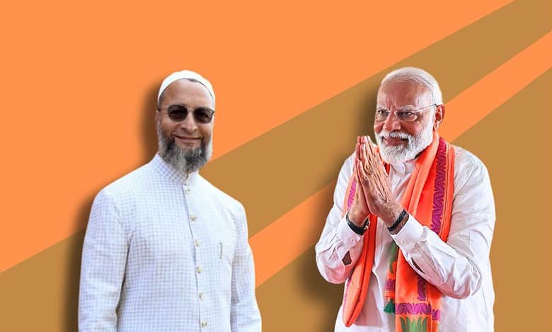 Asaduddin Owaisi and PM Modi