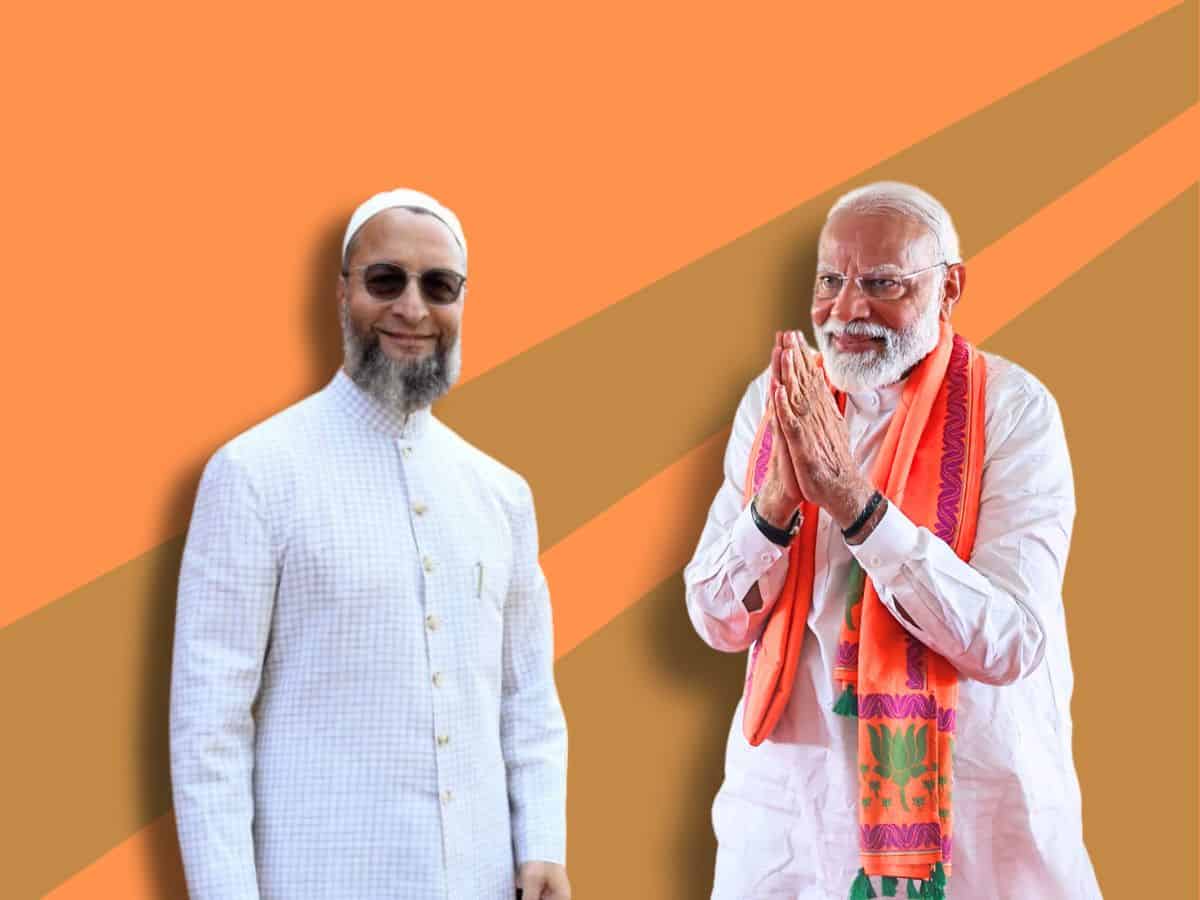 Asaduddin Owaisi and PM Modi