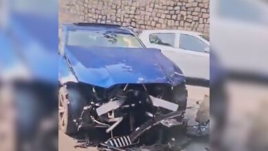 Hyderabad: BMW rams into divider near Khairatabad, 2 injured