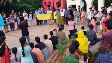 Citizens protest at Tank Bund in Hyderabad