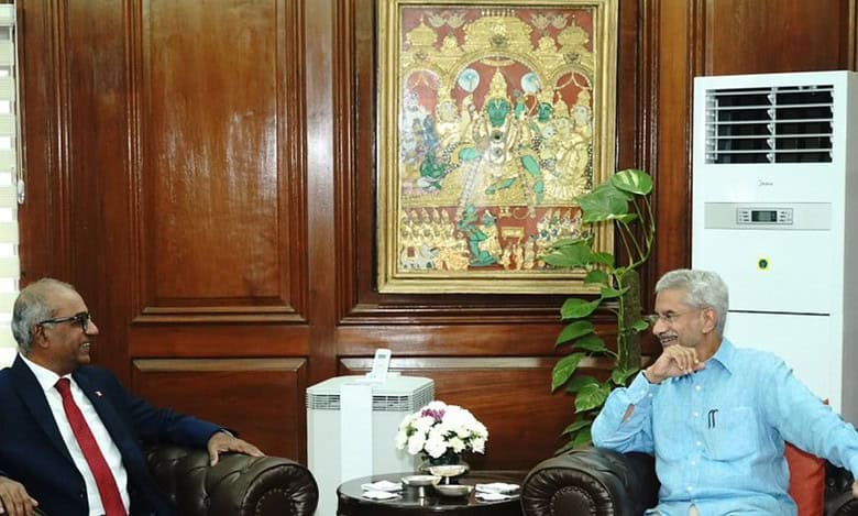 Canadian MP Chandrakanth Arya met EAM Jaishankar.
