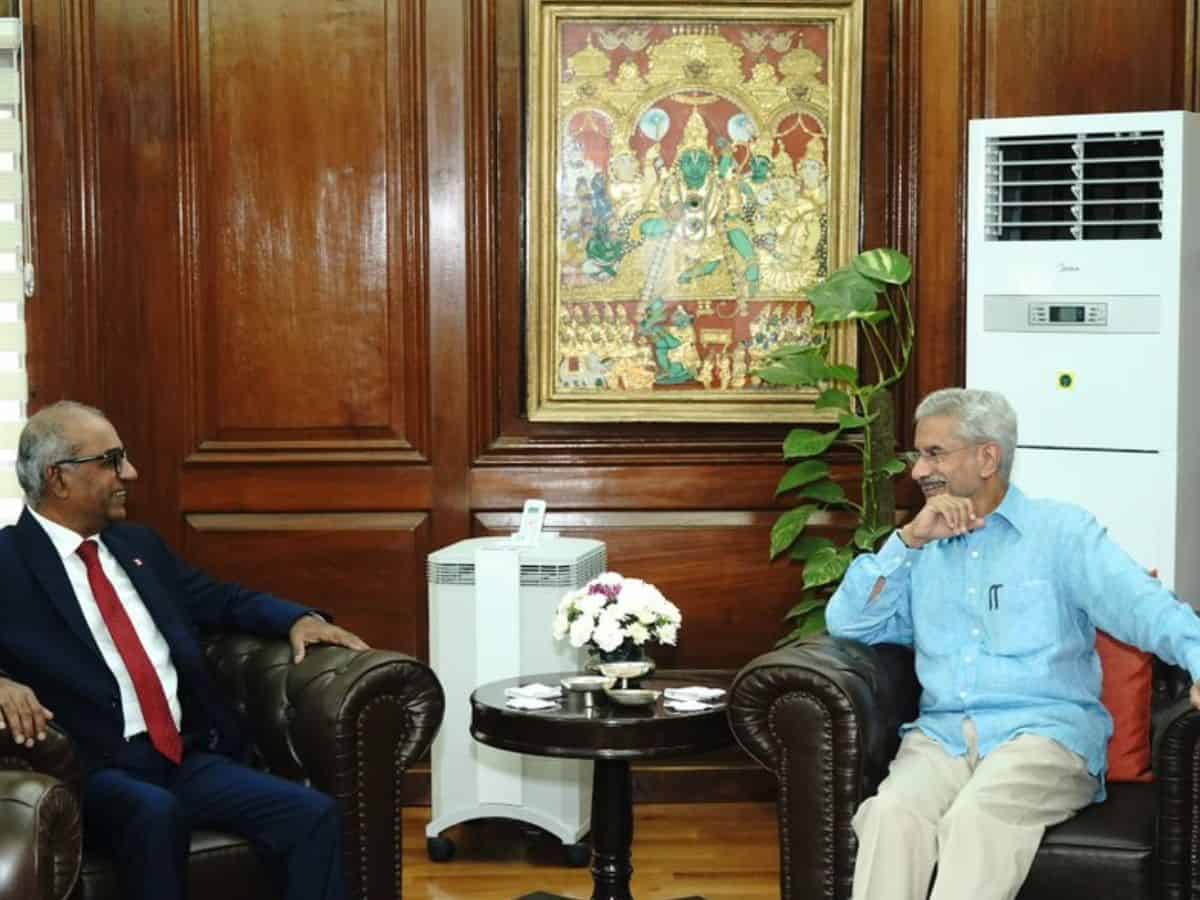 Canadian MP Chandrakanth Arya met EAM Jaishankar.