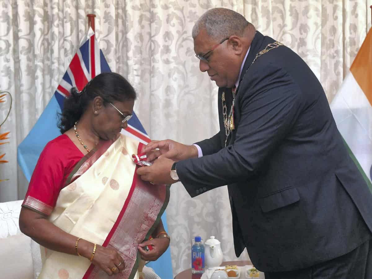 President Droupadi Murmu receives Fiji's highest civilian award