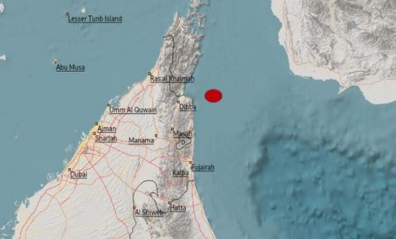 3.0 magnitude earthquake hits Oman Sea, tremors felt in UAE