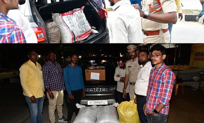 Ganja Smugglers arrested at Yacharam