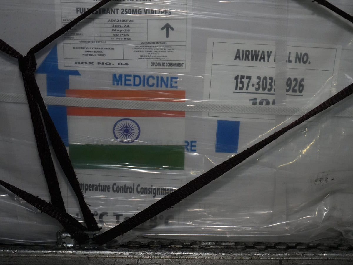 India dispatches anti-cancer drugs to Syria