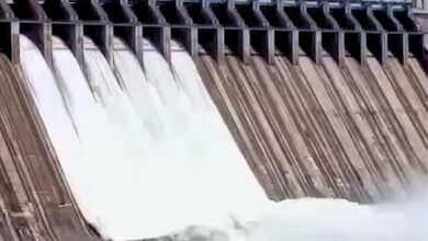 Six crest gates of Nagarjuna Sagar project lifted