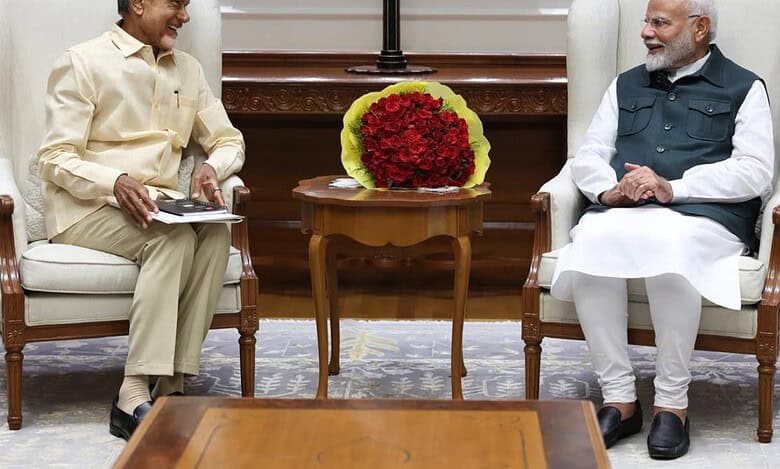 AP CM Chandrababu Naidu met PM Modi in Delhi on Saturday.