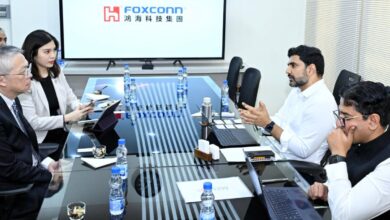 Nara Lokesh with senior delegation Foxconn