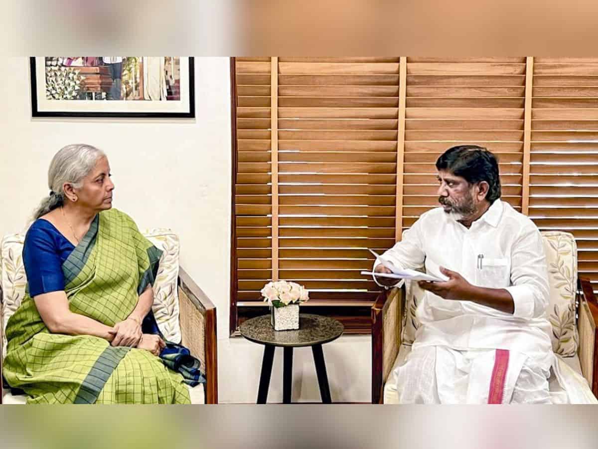 Telangana dy CM asks Sitharaman for financial aid, resolution of bifurcation woes