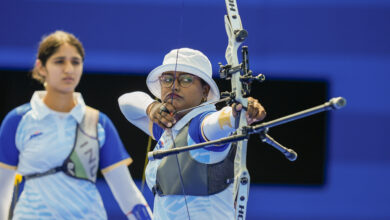 Deepika reaches individual archery quarterfinals; Bhajan Kaur eliminated