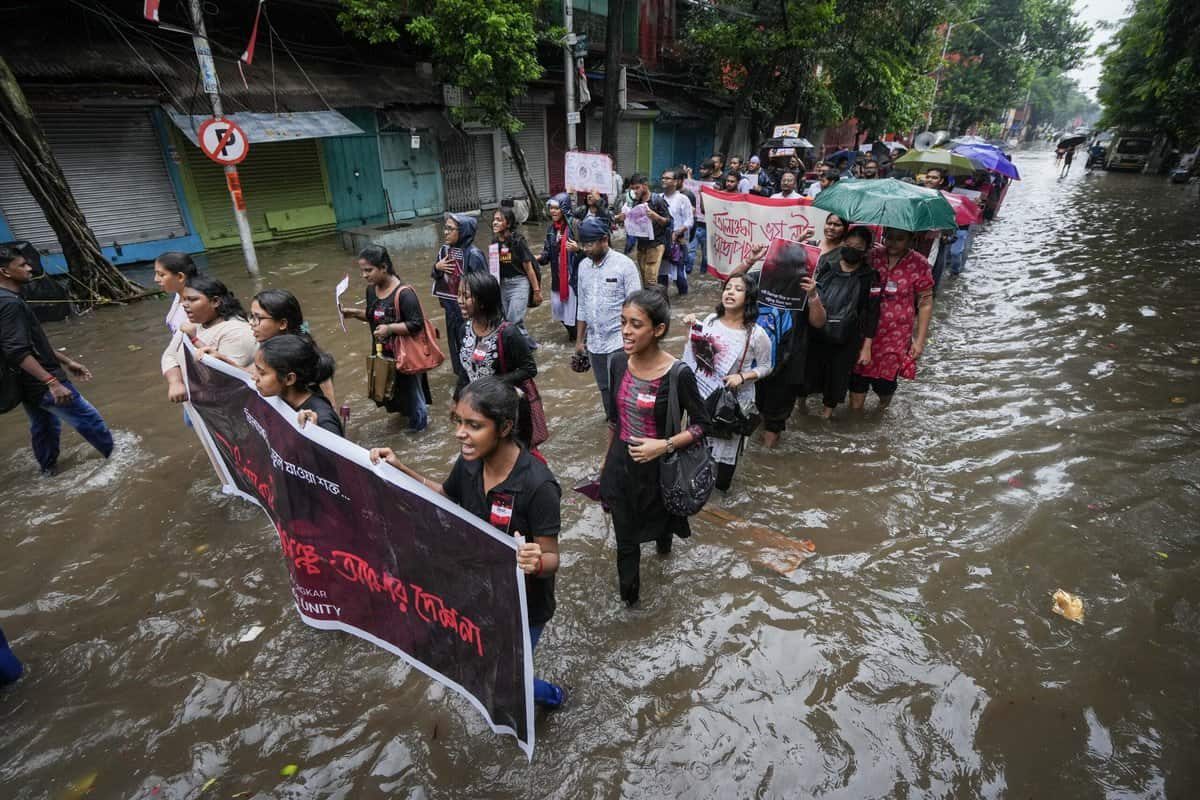 Protest against rape and murder of trainee doctor in Kolkata