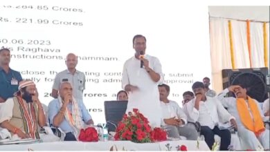 MLA Komatireddy Raj Gopal Reddy addresses irrigation minister Uttam Kumar Reddy as chief minister by mistake.