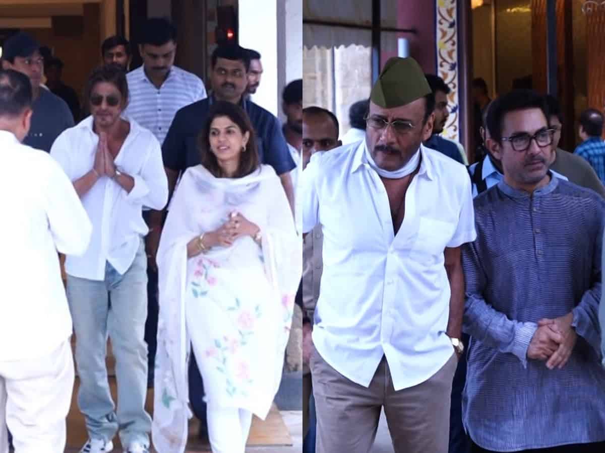 SRK, Aamir , Jackie Shroff attend veteran photographer Pradeep Bandekar's prayer meet