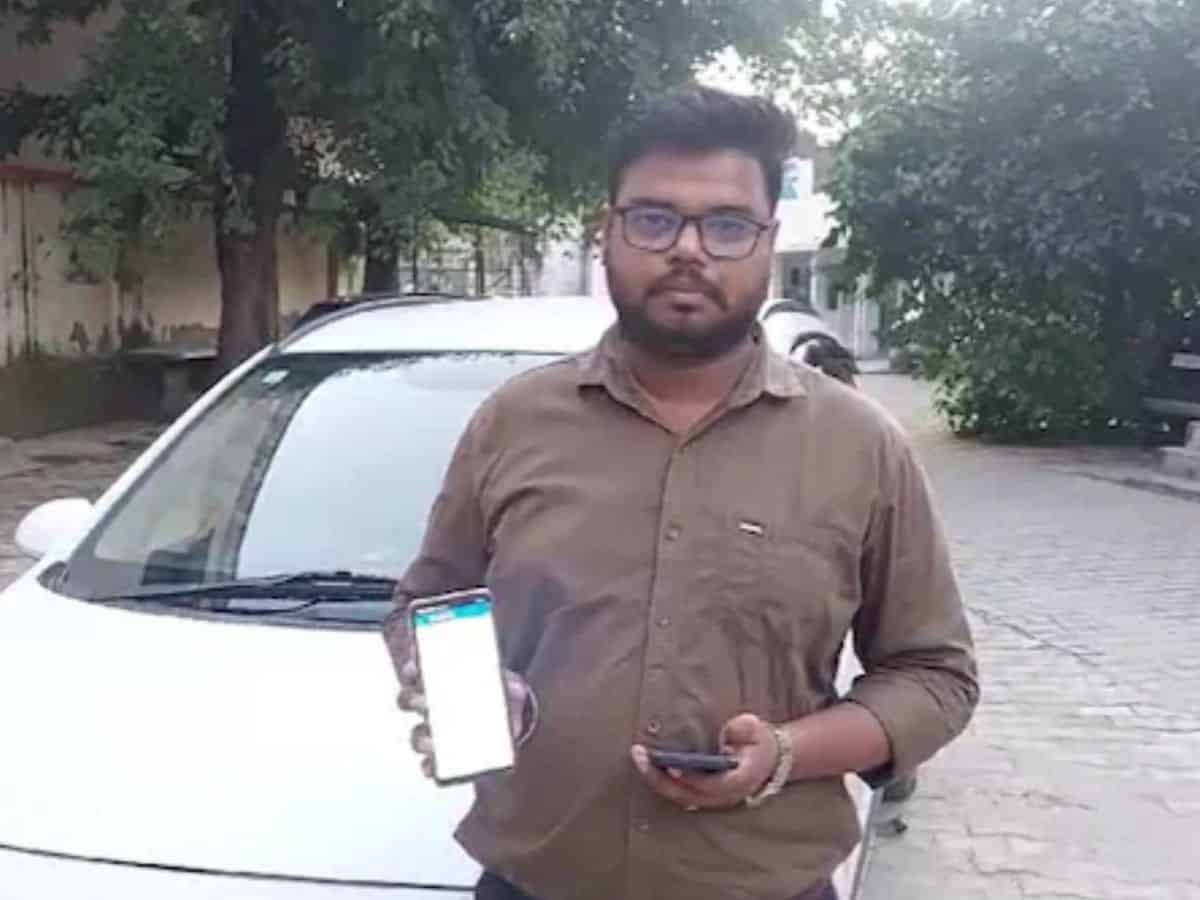 UP driver receives Rs 1000 challan for not wearing helmet in car