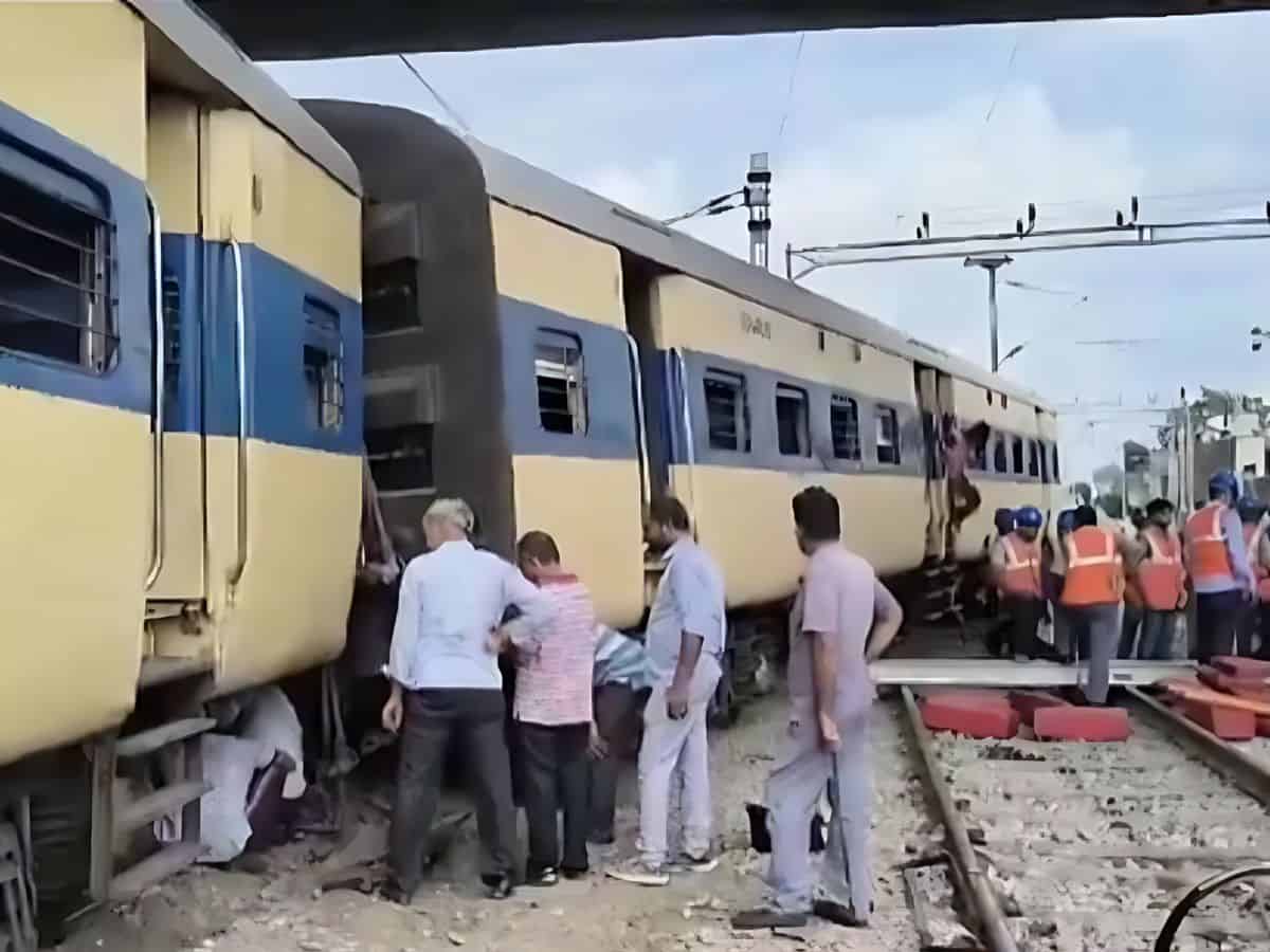 3 coaches of empty MEMU train derail in UP's Saharanpur