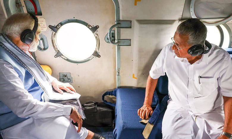 PM Modi visits disaster-hit Chooralmala in Wayanad